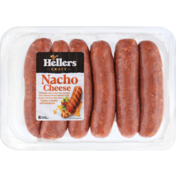 Photo of Hellers Craft Sausages Nacho Cheese 6pk
