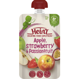 Photo of Heinz Apple, Strawberry & Passionfruit Baby Food Pouch 8+ Months 120g