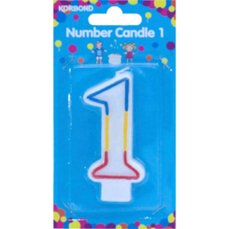 Photo of Korbond Number 1 Birthday Candle