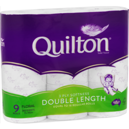 Photo of Quilton Toilet Tissue Double Length 3ply 9pk