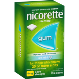 Photo of Nicorette Gum Extra Strength Coated Icy Mint 105 Pack