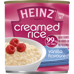 Photo of Heinz® Rice Creamed Vanilla 99% Fat Free
