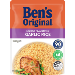 Photo of Bens Original Lightly Flavoured Garlic Rice Pouch 250g