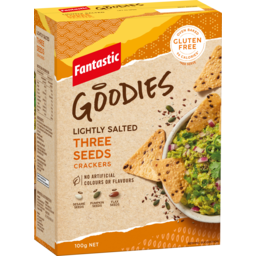 Photo of Fantastic Goodies Lightly Salted Three Seeds With Sesame Pumpkin & Flax Crackers 100g