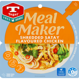 Photo of Tegel Fresh Free Range Meal Maker Shredded Satay Chicken