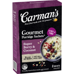 Photo of Carman's Gourmet Porridge Sachets Super Berry & Coconut Porridge