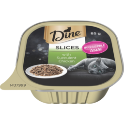 Photo of Dine Wet Cat Food Succulent Chicken Slices 85g Tray 85g
