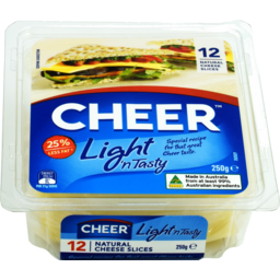 Photo of Cheer Cheese Lite & Tasty Slices 250g