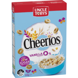 Photo of Uncle Tobys Cheerios Low Sugar Breakfast Cereal Vanilla Flavour 510g 