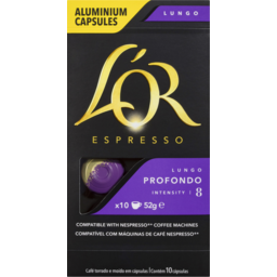 Photo of L'or Espresso Lungo Profondo Coffee Capsules Intensity 8 - 10 Pack 