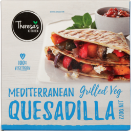 Photo of Theresa's Kitchen Vegetarian Vegetable Quesadilla Mediterranean Grilled Vegetable