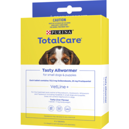 Photo of Purina Total Care Tasty Allwormer For Small Dogs & Puppies Liver Flavour 4 X Tablets 
