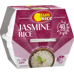 Photo of Sunrice In 40 Seconds Microwave Quick Cups Fragrant Jasmine Rice 2x125gm