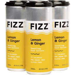 Photo of Hard Fizz Lemon & Ginger Seltzer Cans