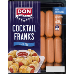 Photo of Don Skinless Cocktail Franks 600g