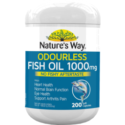Photo of Natures Way Fish Oil Odourless Soft 1000mg Capsules 200 Pack