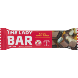 Photo of The Lady Bar Choc Peanut Butter Low Carb Bar 50g