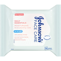 Photo of Johnson's Face Care Daily Essentials Moisturising Dry Skin Wipes 25 Pack