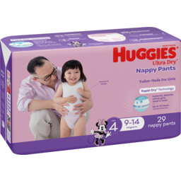 Photo of Huggies Ultra Dry Nappy Pants Girls Size 4 (9-14kg) 29 Pack