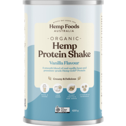 Photo of ESSENTIAL HEMP Hemp Protein Shake Vanilla 420g Org