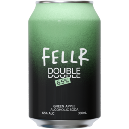 Photo of Fellr Double Double Green Apple Alcoholic Soda 6.5% Can 330ml 4pk