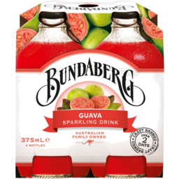 Photo of Bundaberg Guava Sparkling Drink Bottles 4x375ml