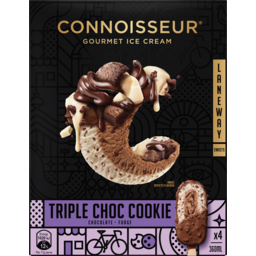 Photo of Connoisseur Triple Choc Cookie Ice Cream 4 Pack
