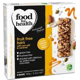 Photo of Food for Health Fruit Free Bars Sea Salt & Caramel 150g