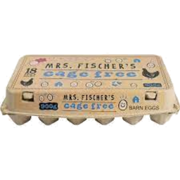 Photo of Mrs Fischer Cage Free Eggs 18pk