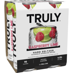 Photo of Truly Hard Seltzer Raspberry & Lime 4 X 330ml 330ml