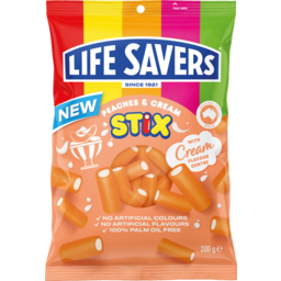 Photo of Life Savers Peaches & Cream Stix 200g