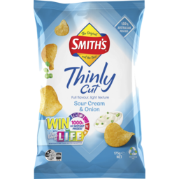 Photo of Smiths Thinly Cut Sour Cream & Onion 175g
