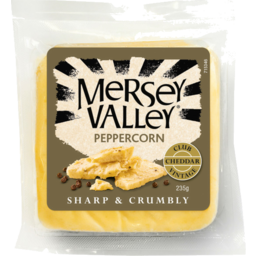 Photo of Mersey Valley Peppercorn Medley Vintage Club Cheddar Cheese Block