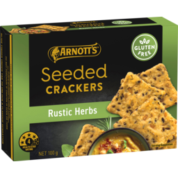 Photo of Arnott's Seeded Crackers Rustic Herbs