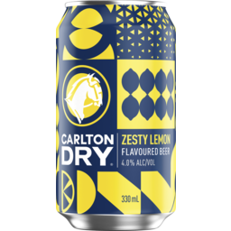 Photo of Carlton Dry Zesty Lemon Flavoured Beer Can 330ml