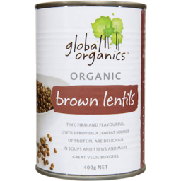 Photo of Global Organics Brown Lentils 400g