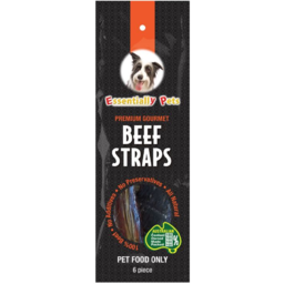 Photo of Essentially Pets Premium Gourmet Beef Straps 6pk