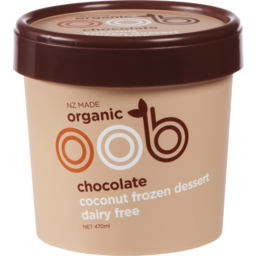 Photo of Oob Organic Dairy Free Coconut Frozen Dessert Chocolate 470ml