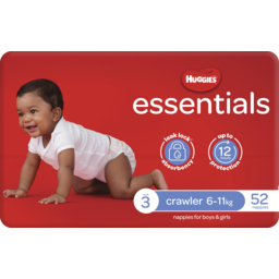 Photo of Huggies Essentials For Boys & Girls 6-11kg Size 3 Nappies 52 Pack