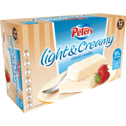 Photo of Peters Light & Creamy Classic Vanilla Ice Cream Slices 12pk