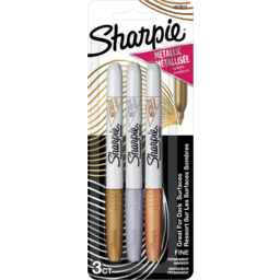 Photo of Sharpie Metallic Fine Point Permanent Markers Assorted - Pack Of 3