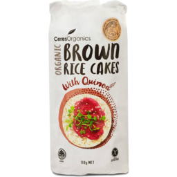Photo of Ceres Organics Brown Rice Cake Quinoa 110gm