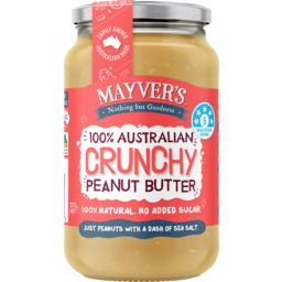 Photo of Mayvers 100% Australian Crunchy Peanut Butter 375g