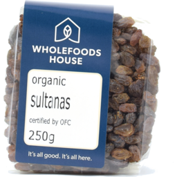 Photo of Wholefoods House Sultanas Organic 250g