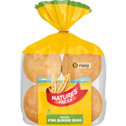 Photo of Natures Fresh Buns King Sesame 8 Pack