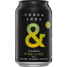 Photo of Vodka Soda & Black Pine Lime 6%