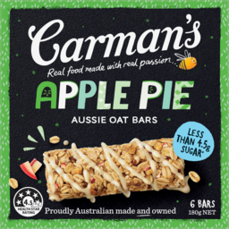 Photo of Carmans Apple Pie & Custard Aussie Oat Bars 6 Pack