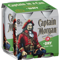 Photo of Captain Morgan Rum & Dry 6% Can