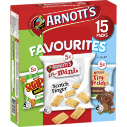 Photo of Arnott's Favourites Biscuits 15 Pack 375g