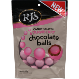 Photo of RJ's Candy Chocolate Balls Strawberry 200g